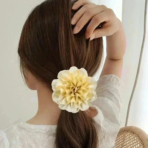 2 Pcs Solid 4" Handmade Big Flower Floral - Picture 6 of 7